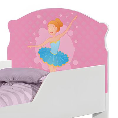 Mini Cama Infantil 153,2x79cm com Proteção Lateral Personagens Bailarina K02 - D'Rossi