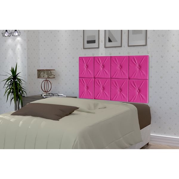 Painel de Cama box Botão Solteiro 0,90 Elegance cor Pink - Comprar Moveis em Casa Painel de Cama box Botão Solteiro 0,90 Elegance cor Pink - Comprar Moveis em Casa