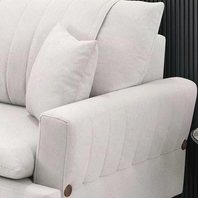 Sofa 2 Lugares 160 Cm Eron Linho Bege Vazzano Bege