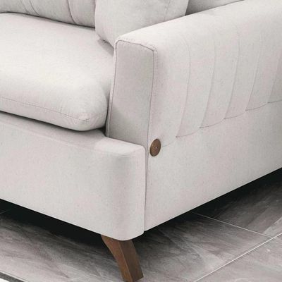 Sofa 2 Lugares 160 Cm Eron Linho Bege Vazzano Bege