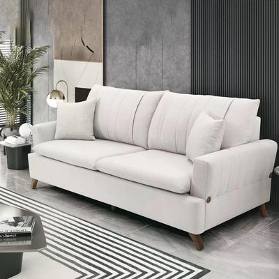 Sofa 2 Lugares 160 Cm Eron Linho Bege Vazzano Bege