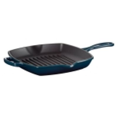 GRELHA QUADRADA LE CREUSET 26CM SIGNATURE EM FERRO FUNDIDO AZUL AGAVE 20183264220422