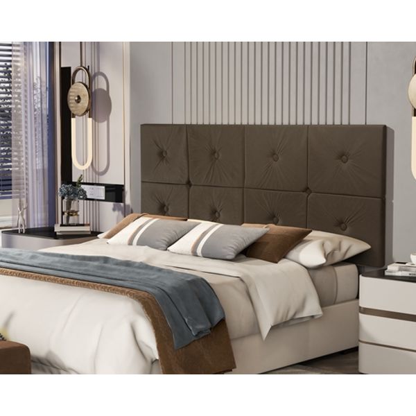Painel de Cama Queen 1,60 Ferrari cor Marrom Painel de Cama Queen 1,60 Ferrari cor Marrom