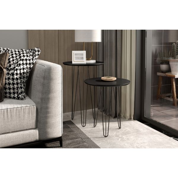 Mesa Redonda Pés de Ferro cor Preto Mesa Redonda Pés de Ferro cor Preto