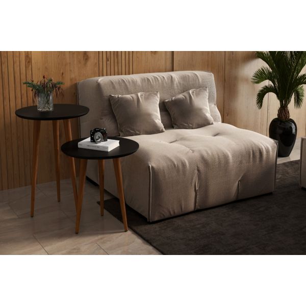 Mesa Lateral e Apoio Redonda Pés Palito cor Preto Mesa Lateral e Apoio Redonda Pés Palito cor Preto