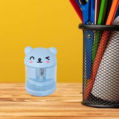 Apontador Elétrico Ursinho 2 Pilhas + Lâminas Reserva
