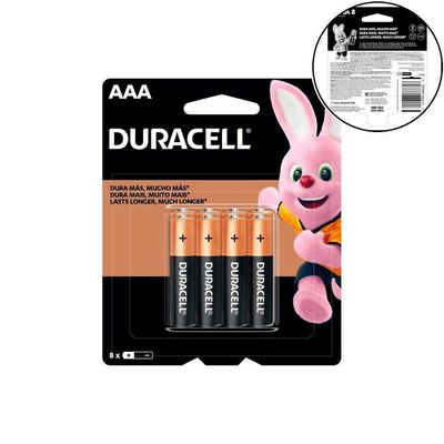 Pilha Alcalina Aaa 1,5v Duracell C-8