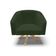 Poltrona Decorativa Kit 2 Stella Base de Madeira Giratória MA30 Sintético PU Verde D03 - D'Rossi