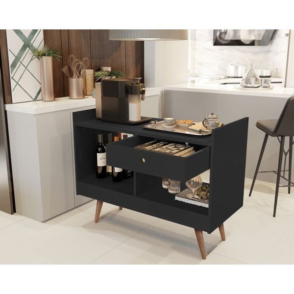 Aparador Buffet Retrô Pés Palito e divisor de ambientes Chatô JB 4064 cor Preto - Comprar Moveis Em Casa Aparador Buffet Retrô Pés Palito e divisor de ambientes Chatô JB 4064 cor Preto - Comprar Moveis Em Casa
