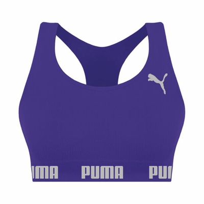Kit 3 Tops Puma Nadador Sem Costura Feminino GG / Roxo/Verde