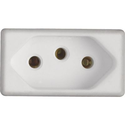 Kit 8 Modulo Tomada 2P T Tramontina 20 A 250 V Branco