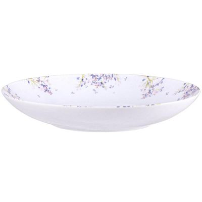 Conjunto 6 Pratos Fundos Porcelana Decorada 21cm Tramontina Fogli Mesa Posta Cozinha