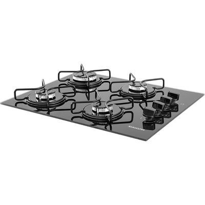 Cooktop 4 Bocas FG4004AVP a Gás Acendimento Superautomático Suggar Preto / Bivolt
