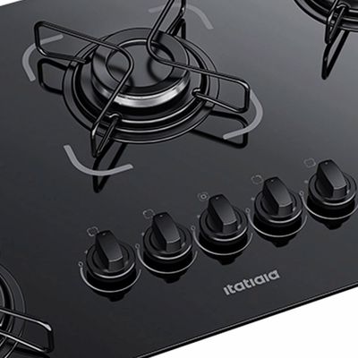 Fogao Cooktop Itatiaia Essencial 5 Bocas Preto / Bivolt