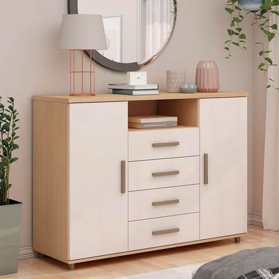 Cômoda Berlim com 2 Portas 4 Gavetas 2 Prateleiras 1 Nicho e 136cm de Largura Genialflex Freijó/Off White