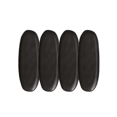 Conjunto de Travessas Oval Rasa Grande Orgânico Preto Matte 36x13cm  4 Peças Porto Brasil Preto