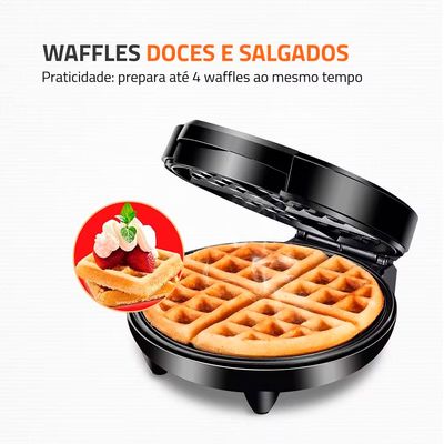 Máquina de Waffle Mondial Pratic Waffle GW-01 Preto / 110V
