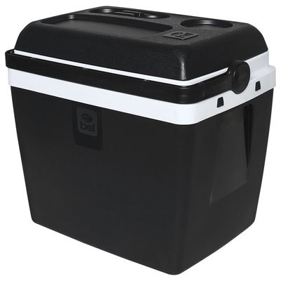 Caixa Térmica 30 Litros Preta e Branca Bel Único / Preto