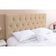 Cabeceira Solteirão King 96 - Bello Box - Estilo Capitonê Suede Bege Sem Strass