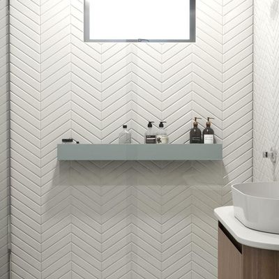 Porta Shampoo Linear 100cm Chumbo Fosco