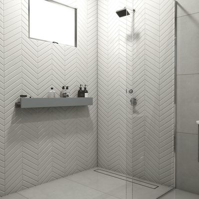 Porta Shampoo Linear 100cm Chumbo Fosco