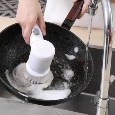 Escova De Limpeza Elétrica Portátil 3 Em 1 Recarregável