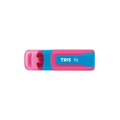 CANETA BORRACHA FIT COM TRAVA- SORTIDA - TRIS