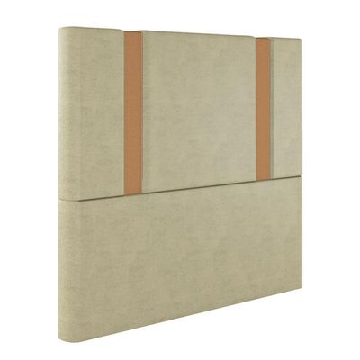 Cabeceira Estofada King 195 Cm Ametista Veludo Bege