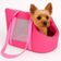 Mala Transporte Pet Dobravel Mochila Rosa Gato Cao Gatinho Carro Passeio Bolsa Compacta Viagem Petshop