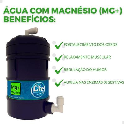 Purificador De Água Alcalina Ionizada Ozônio E Magnésio Mg+ Bivolt