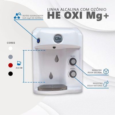 Purificador De Água Alcalina Ionizada Ozônio E Magnésio Mg+ Bivolt