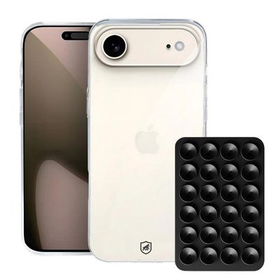 Kit Capa Crystal Slim para iphone 17 Air +  Ventosa - Preto - Gshield