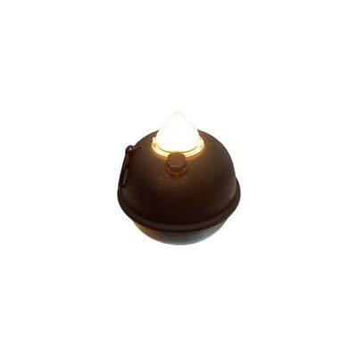 Luminária de Mesa Decorativa Bujãozinho de Metal a Pilha Com Led Amarelo Dimerizável e Alça