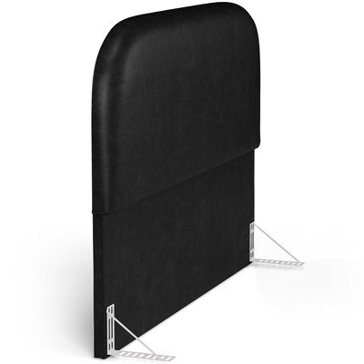 Cabeceira Cama Box King 195cm Orgânica Lanna W01 Couríssimo Preto - Lyam Decor