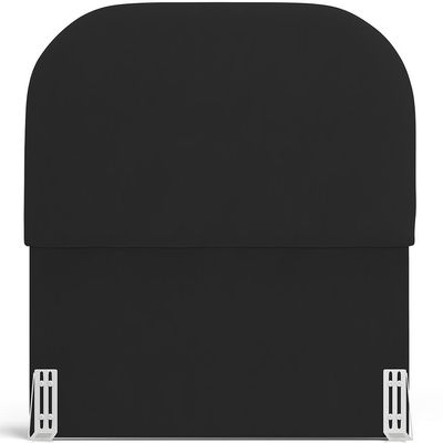 Cabeceira Cama Box 100cm Orgânica Lanna W01 Suede Preto - Lyam Decor