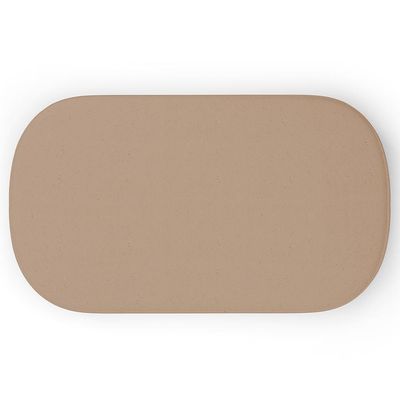 Kit 02 Puffs Decorativos Orgânicos Para Living Quarto 100cm Doha W01 Linho Bege Escuro - Lyam Decor
