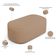 Kit 02 Puffs Decorativos Orgânicos Para Living Quarto 100cm Doha W01 Linho Bege Escuro - Lyam Decor