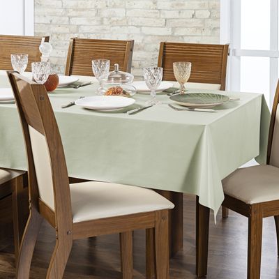 Toalha de Mesa 8 Lugares Térmica Impermeável 1,40 m x 2,50 m 100% Policloreto de Vinila - Bege