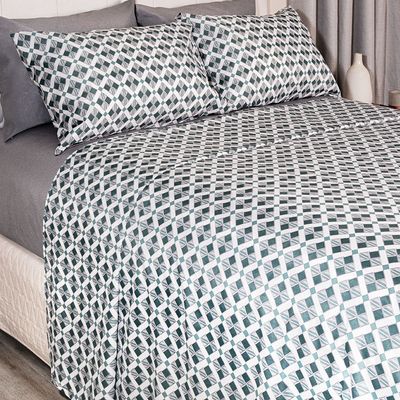 Jogo de Cama Duplo Queen 4 peças 140 Fios 250x240cm Cael Realce Premium - Sultan