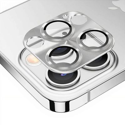 Protetor de lente de câmera de alumínio para iPhone 12 Pro Max - Prata - Gshield