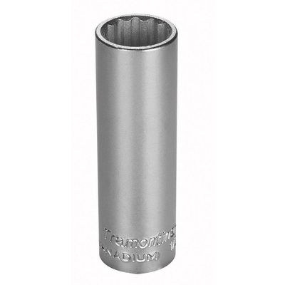 Soquete Estriado Longo em Aço Cromo Vanadio 16 mm - Encaixe 1/2" Tramontina PRO