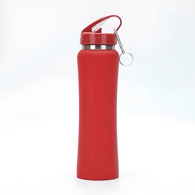 Garrafa Térmica de Bico Canudo Chaveiro 750ml Aço Inox Cor:Branco