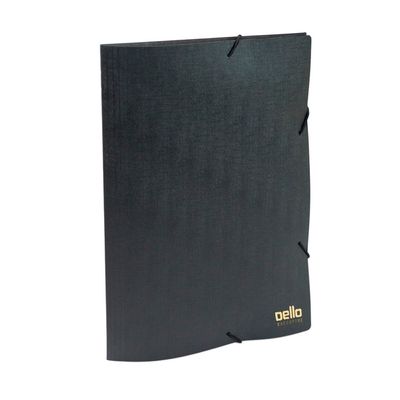 Pasta Aba Elástico Dello Executive sem Lombo Preta 33,5x23,5cm