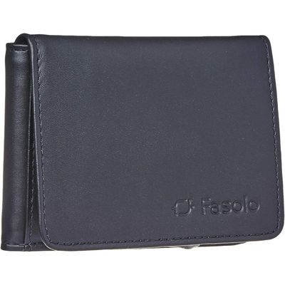 Carteira Masculina Couro Fasolo Slim Compacta H060-033 Preto