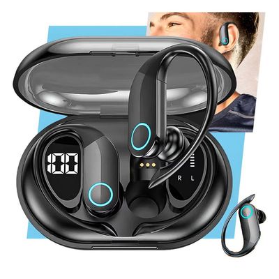 Fone De Ouvido Bluetooth6.0 Esportivo Sem Fio Gancho Com Led