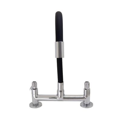 Torneira Misturador Cozinha Mesa Bancada Tubo Color Flexivel Preto Metal Cromado Luxo