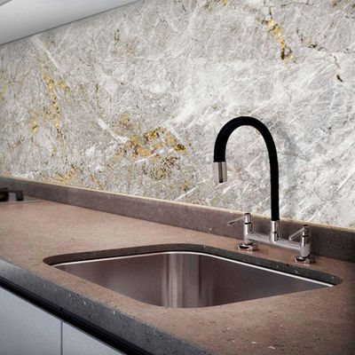 Torneira Misturador Cozinha Mesa Bancada Tubo Color Flexivel Preto Metal Cromado Luxo