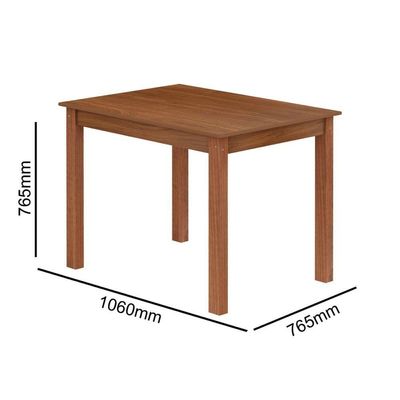 Conjunto De Mesa Com 4 Cadeiras Praiana Araúna Freijó E Bege