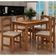 Conjunto De Mesa Com 4 Cadeiras Praiana Araúna Freijó E Bege