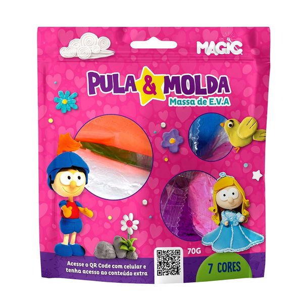 Massa de Modelar EVA Magic Kids Princesas 7 Cores - Item Sortido